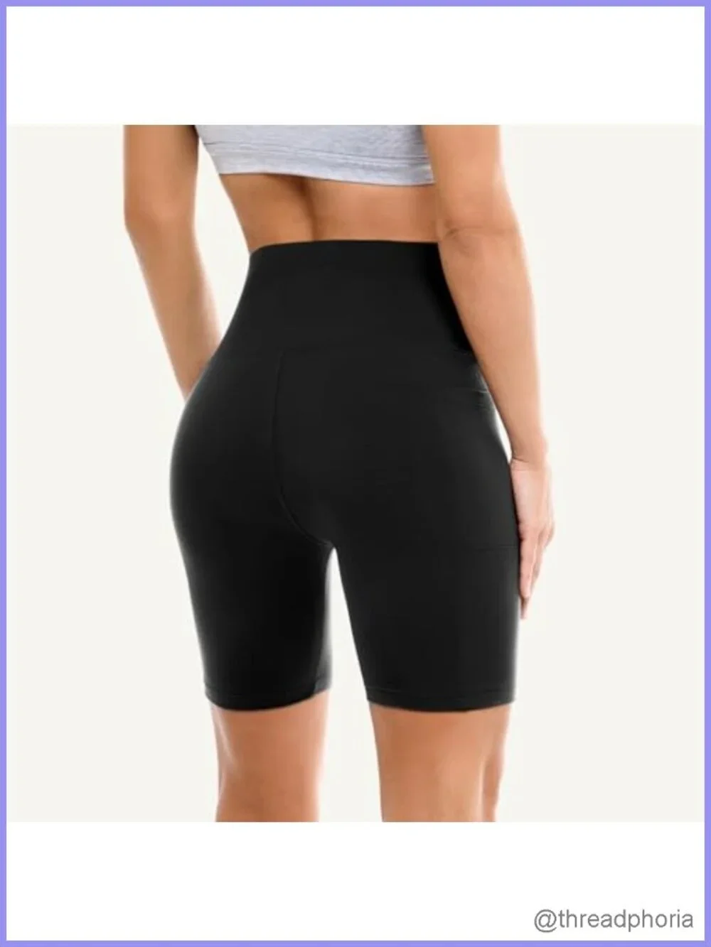 Womens High Waist Biker Shorts with Pockets 6